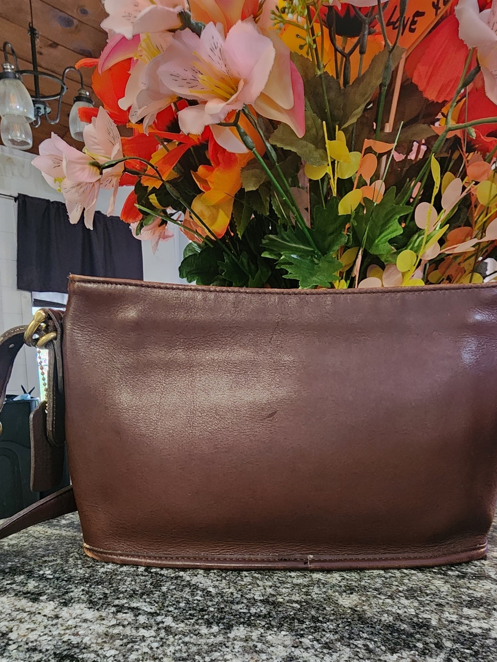 Coach Vintage Equestrian Slim Brown Leather Crossbody Bag- 1998 - Picture 12 of 15